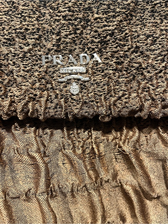Prada Dresses & Skirts - Prada Metallic Bronze Smocked Clutch